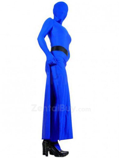 Skirt Style Blue Lycra Spandex lycra Unisex Suit in