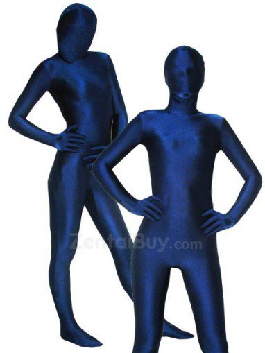Deep Blue Lycra Spandex lycra Unisex Suit