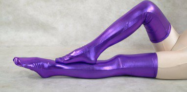 ZENTAI Purple Shiny Catsuit Metallic Party Catsuit Stockings