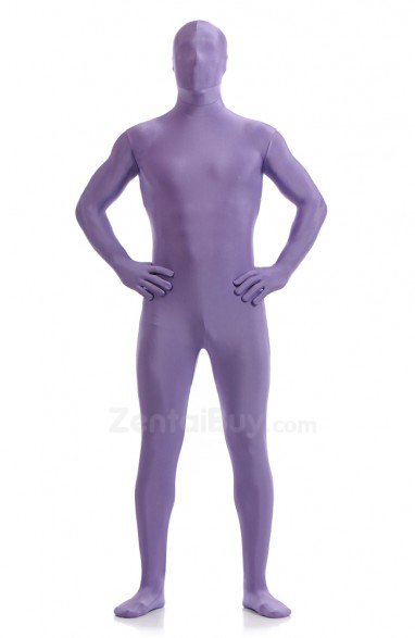 Light Purple Fullbody Zentai Spandex lycra Holiday Party Unisex Lycra Morph lycra Zentai Suit