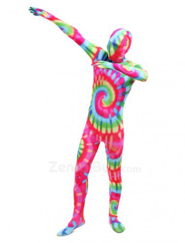 Adult Colorful Fullbody Zentai Halloween Spandex lycra Holiday Party Unisex Cosplay Zentai Suit