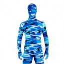 Supply Fullbody Zentai Blue Camouflage Pattern Zentai suit