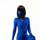Superior Unicolor Fullbody Zentai Blue Lycra Spandex lycra Unisex Suit