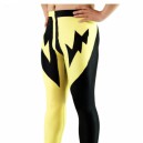 Black and Yellow Pattern Lycra Spandex lycra Catsuit Party Trousers