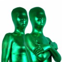 Supply Cool Green Shiny Catsuit Metallic Party Catsuit Unisex Suit