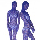 Supply Blue Transparent Velvet Unisex Suit