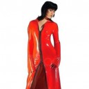 Supply Crimson PVC Rain Coat with Front Open Zipper
