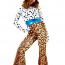 Supply Lycra Spandex lycra Black Dots Shirt and Leopard Stripe Trousers