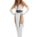 Supply Perfect Top White Shiny Catsuit Metallic Party Catsuit Sexy Costume