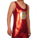 Red The Flash Shiny Catsuit Metallic Party Catsuit Super Hero Costume