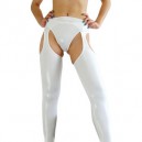 Supply White Shiny Catsuit Metallic Party Catsuit Sexy Shorts