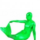 Supply Cheap Green Shiny Catsuit Metallic Party Catsuit Unisex Suit