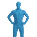 Light Blue Fullbody Zentai Spandex lycra Holiday Party Lycra Cosplay Zentai Suit