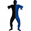 Supply Black and Deep Blue Split Halloween Holiday Party Cosplay Unisex Lycra Spandex lycra Zentai Suit