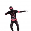 Supply Black and Pink Ninjia Fullbody Zentai Halloween Spandex lycra Holiday Party Unisex Cosplay Zentai Suit