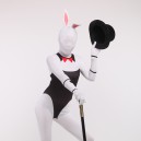 Supply Black and White Bunny Girl Fullbody Zentai Spandex lycra Holiday Party Unisex Cosplay Zentai Suit