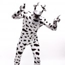 Supply Black and White Dots Cow Cartoon Fullbody Zentai Halloween Spandex lycra Holiday Party Unisex Cosplay Zentai Suit