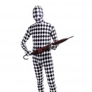 Classic Black and White Check Fullbody Zentai Halloween Spandex lycra Holiday Party Unisex Cosplay Zentai Suit
