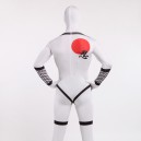 White Japanese Ninja Halloween Fullbody Zentai Spandex lycra Holiday Party Unisex Lycra Morph lycra Zentai Suit