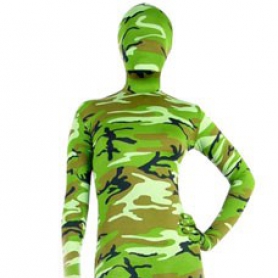 Fullbody Zentai Green Soldier Camouflage Zentai suit