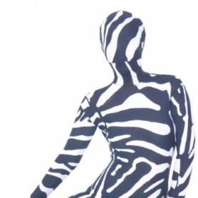 Sexy Zebra Lycra Zentai Suit