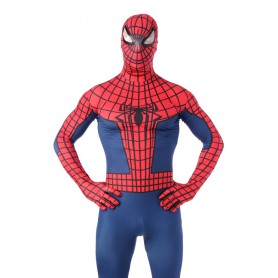 Black and Red Spiderman Super Hero Fullbody Zentai Spandex lycra Holiday Party Unisex Lycra Morph lycra Zentai Suit