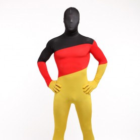 Germany National Flag Fullbody Zentai Halloween Spandex lycra Holiday Party Unisex Cosplay Zentai Suit