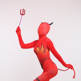 Halloween Red Elf Fullbody Zentai Spandex lycra Holiday Party Unisex Cosplay Zentai Suit