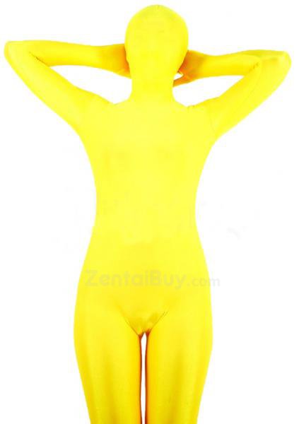 Popular Yellow Lycra Spandex lycra Unisex Suit